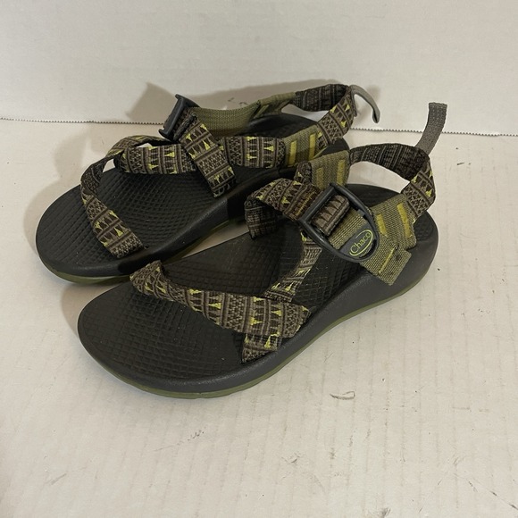 Chaco Unisex Kids Green Brown Strappy Sandal‎ 13 - Picture 3 of 5